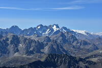 Les Ecrins avec la Grande Ruine et la Meije
